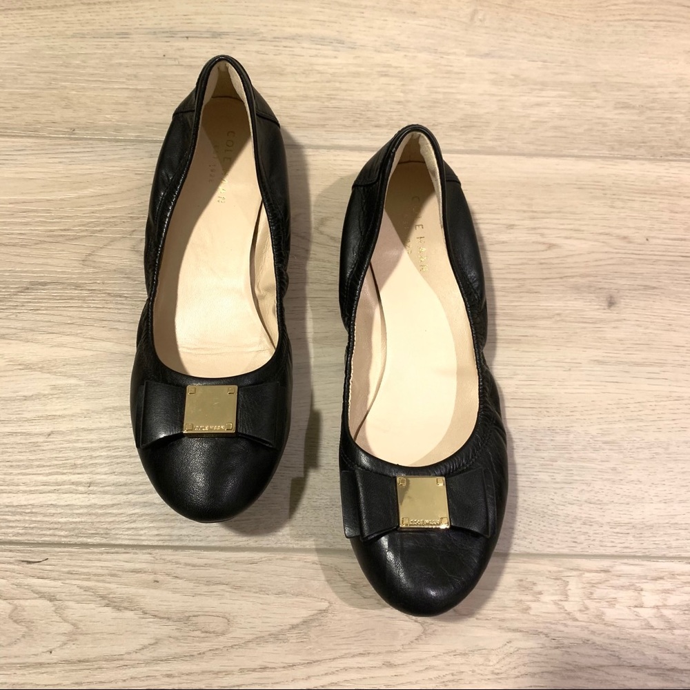 Cole Haan Black Leather Flats